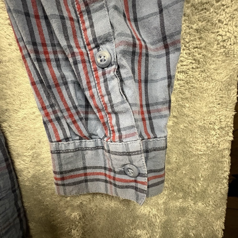 Columbia Men's 4XL Blue & Red Plaid Button Down Shirt Stretch Cotton SEE DESC - Picture 10 of 14